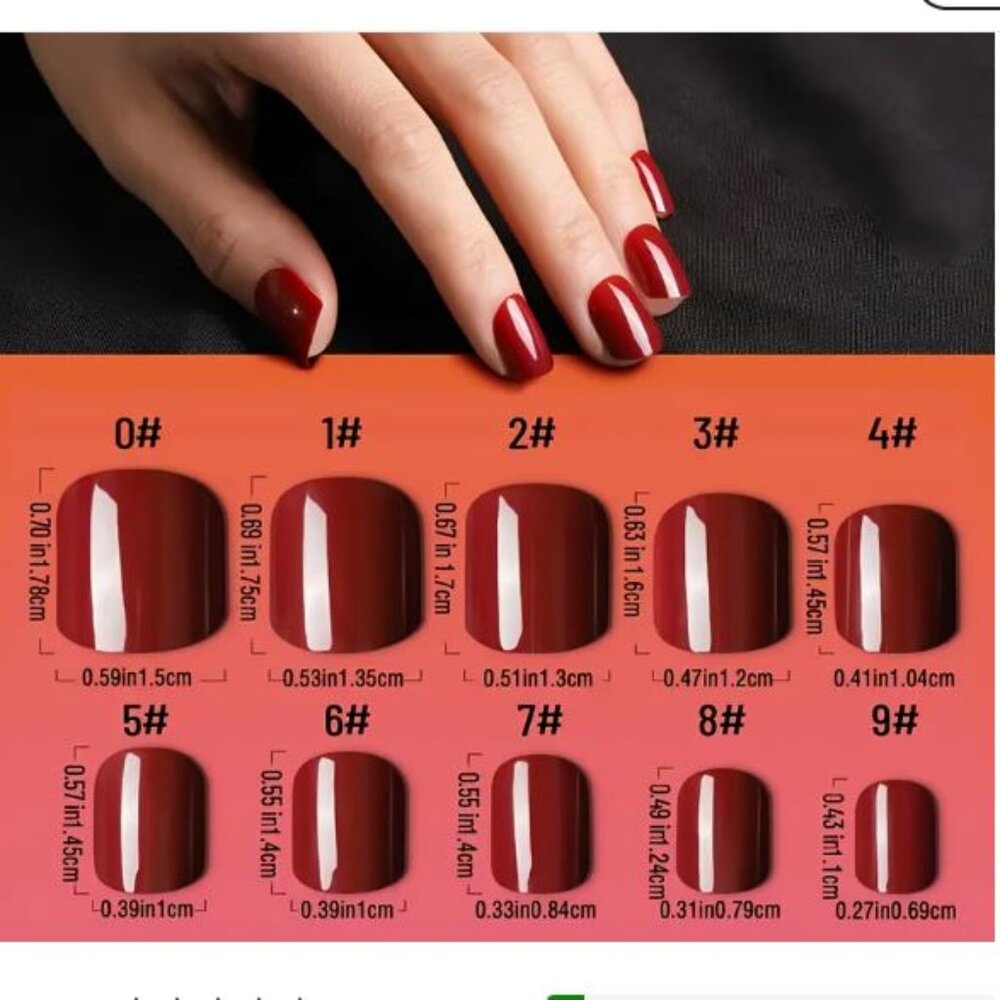Faux nails - 12 colors